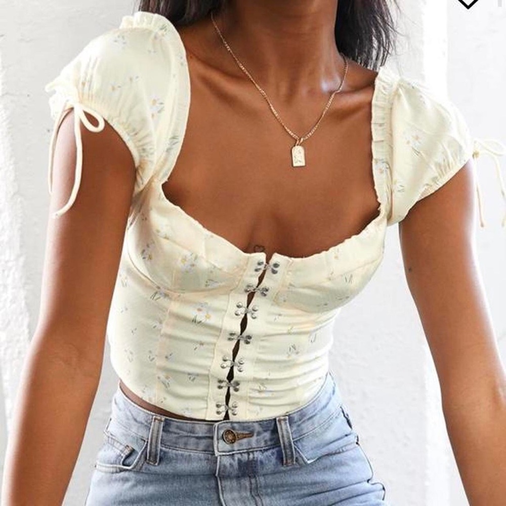 Princess Polly ALLYSON TOP YELLOW